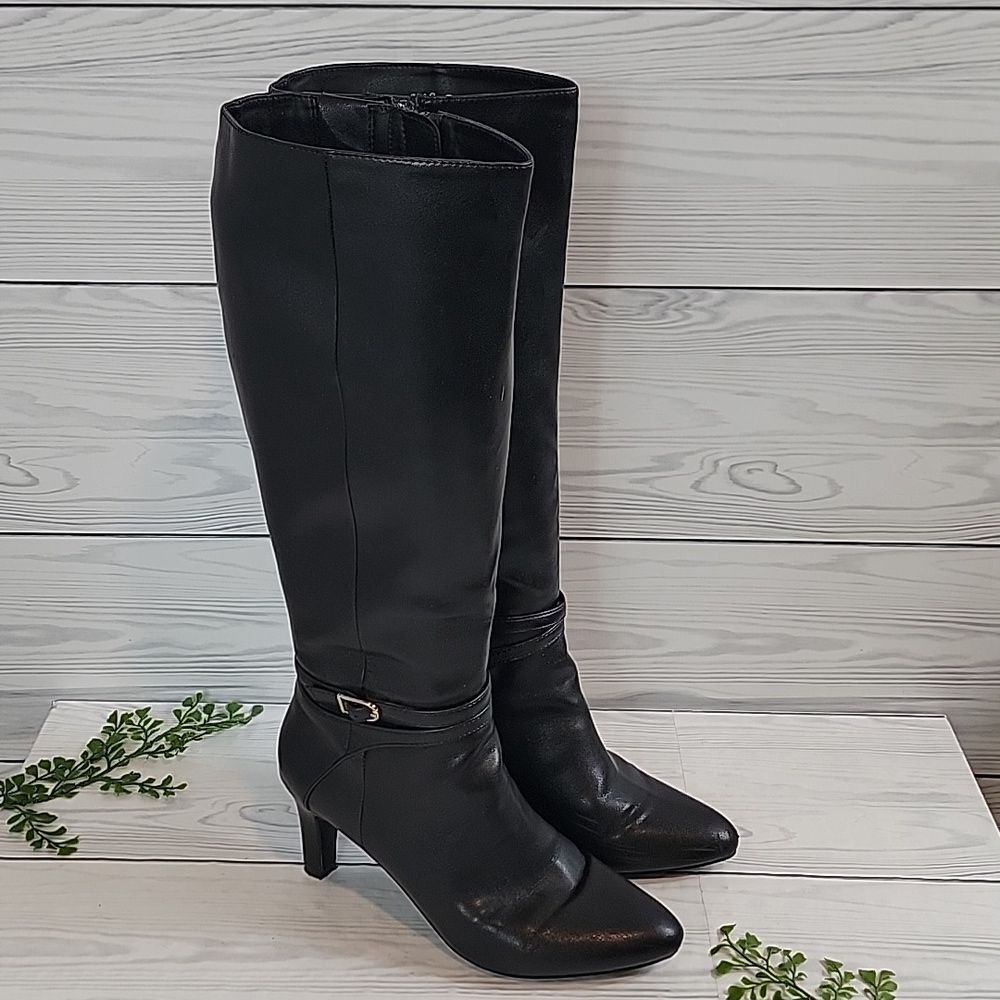Lifestride Guild Tall Boots Black Knee-High Women's Size 7.5
